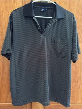 Ralph Lauren Black and White Striped Polo Shirt